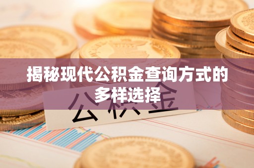 钟楼揭秘现代公积金查询方式的多样选择